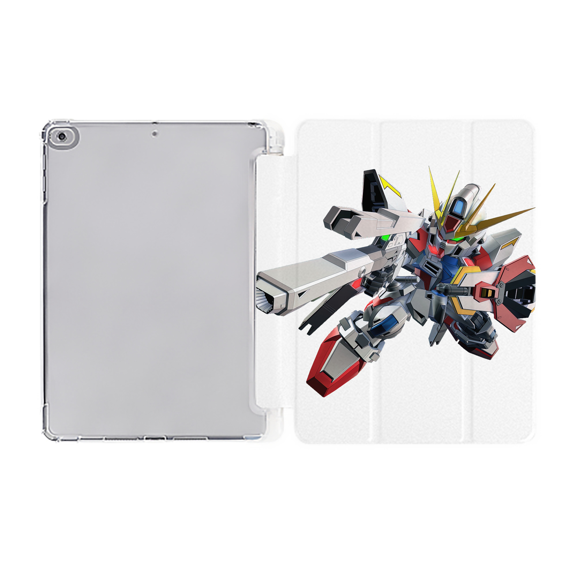 （画像用） 機動戦士ガンダム Mobile Suit Gundam IPad ケース ペン収納付き 三つ折りスタンド PUレザー×シリコン 対応機種9.5/10.5/10.9インチ